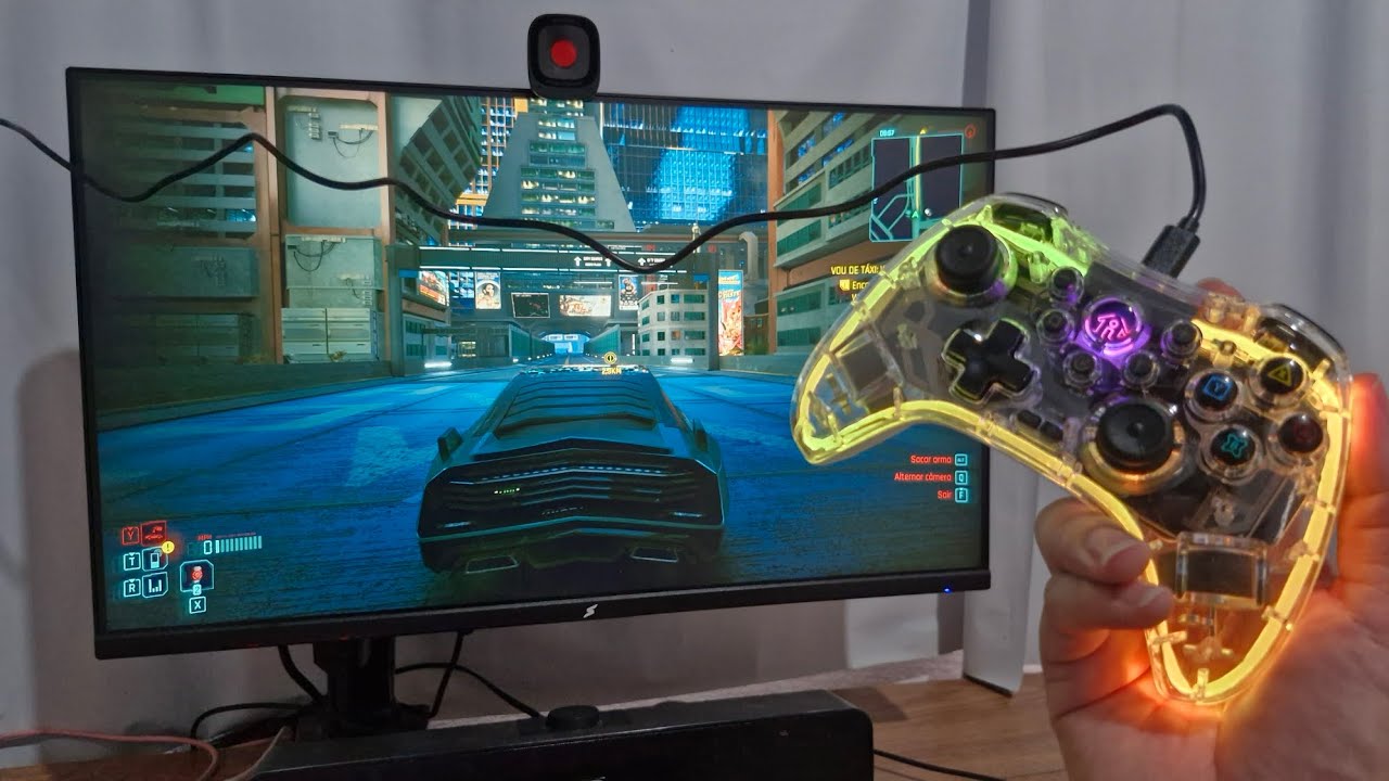 CONTROLE BARATINHO DA SHOPEE DE 100 REAIS PARA PC,PS3,PS4 ,UNBOXING E TESTE