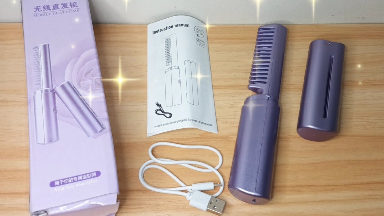 Rechargeable Hair Straightening Comb Unboxing, Tutorial, and Review 100+ Pesos Only #ShopeeTagToWin