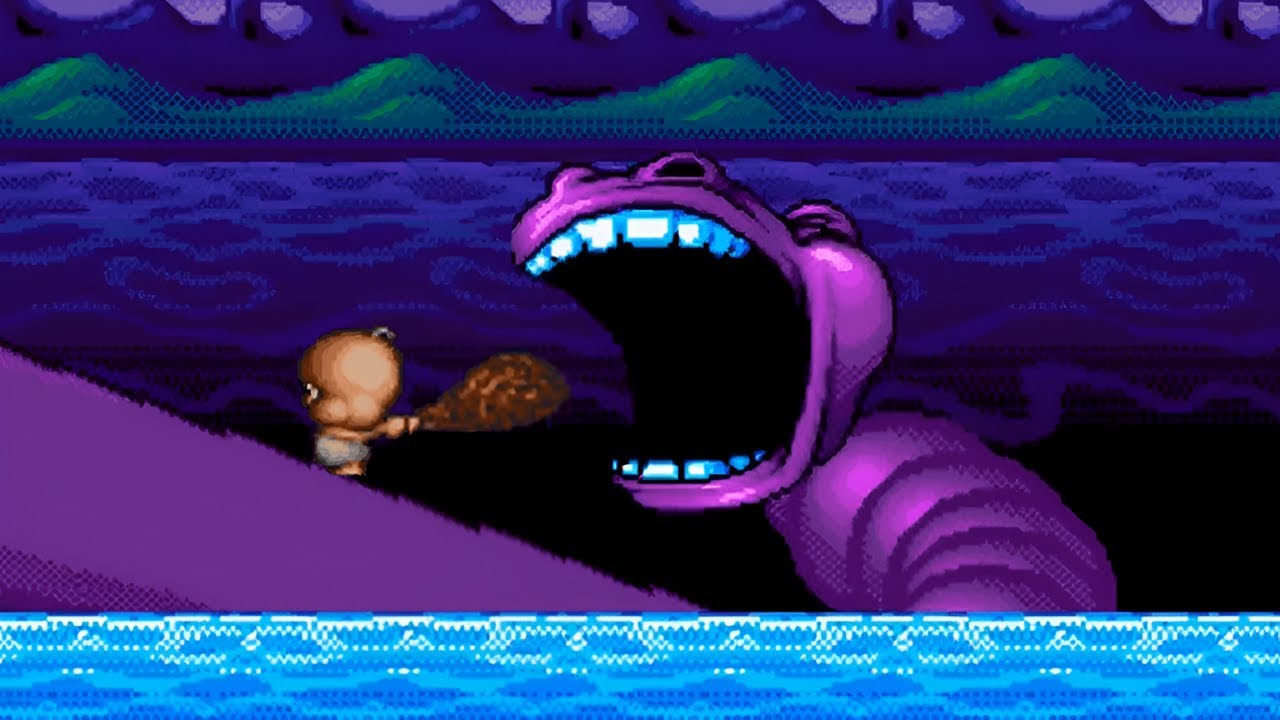Chuck Rock II: Son of Chuck All Bosses (No Damage With Ending) Genesis/Mega Drive