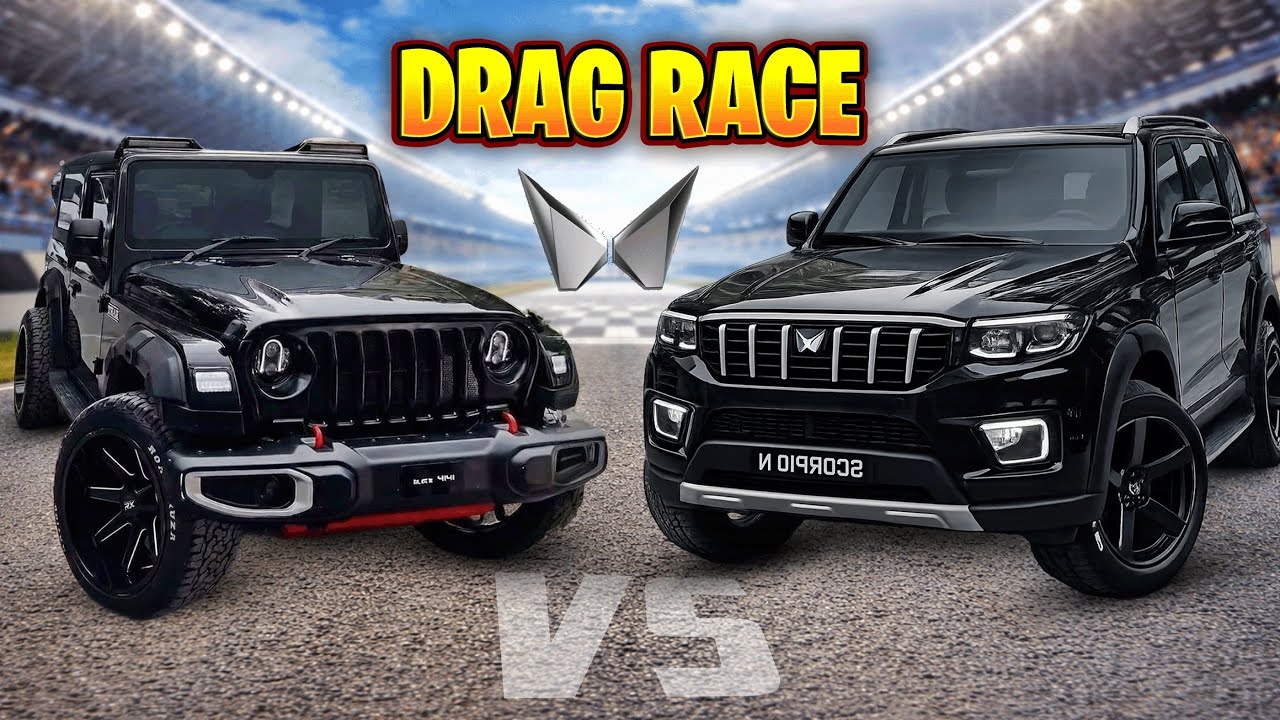 Thar Vs Scorpio Drag Race Real King Dekh lo￼😎