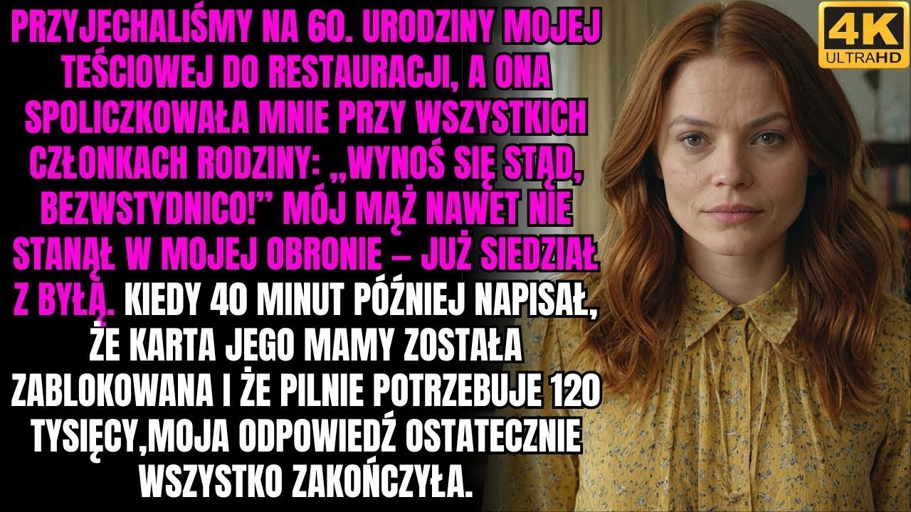 Pojechaliśmy na 60  urodziny teściowej, a ona spoliczkowała mnie przy wszystkich krewnych „Wynoś się