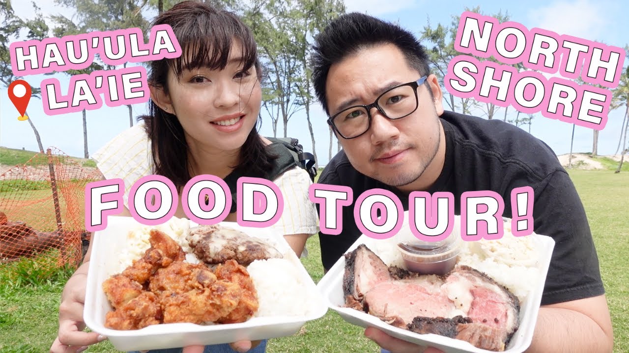 North Shore FOOD TOUR! || [Hauula, Laie, Oahu, Hawaii] Garlic Chicken, Smoked Prime Rib, Dole Whip!