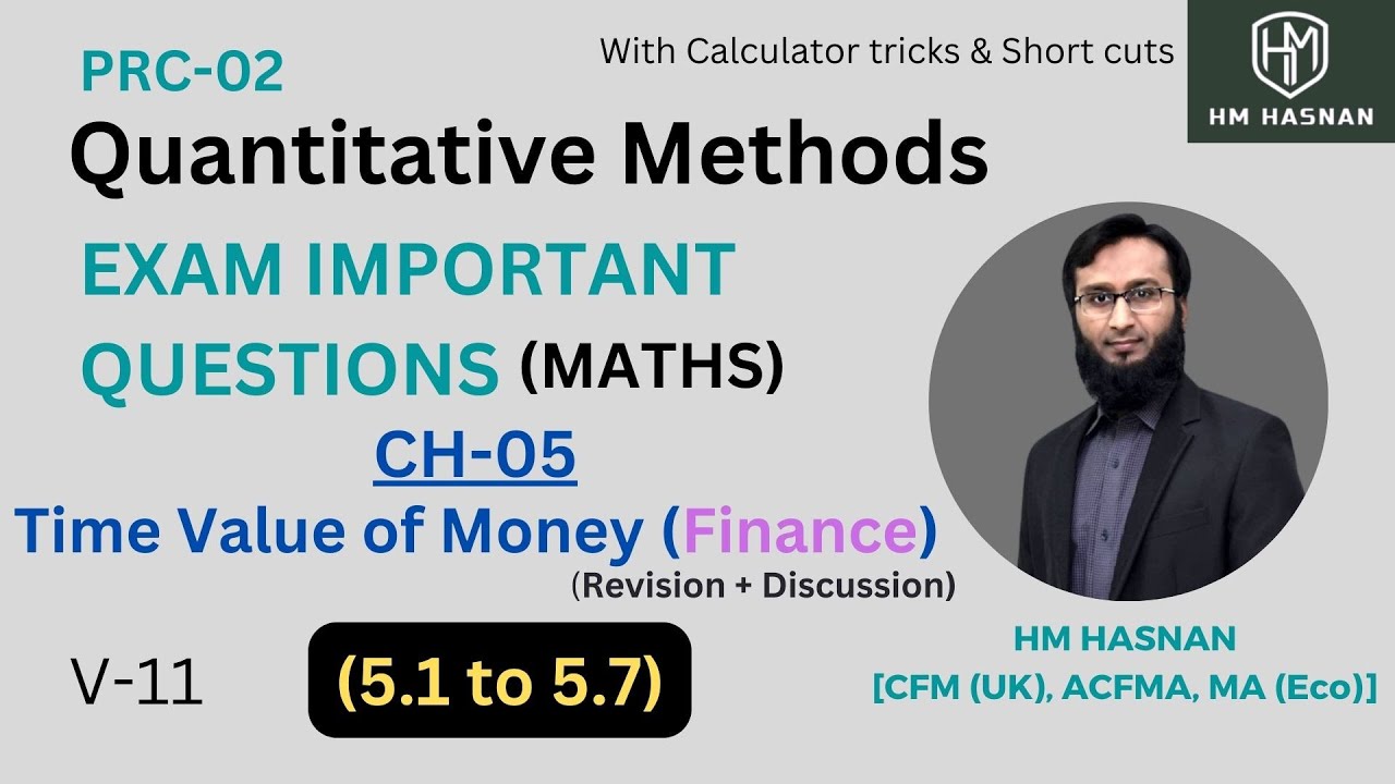QM (CH-5) Finance I 5.1 to 5.7 l Important Questions l Revision + Discussion.