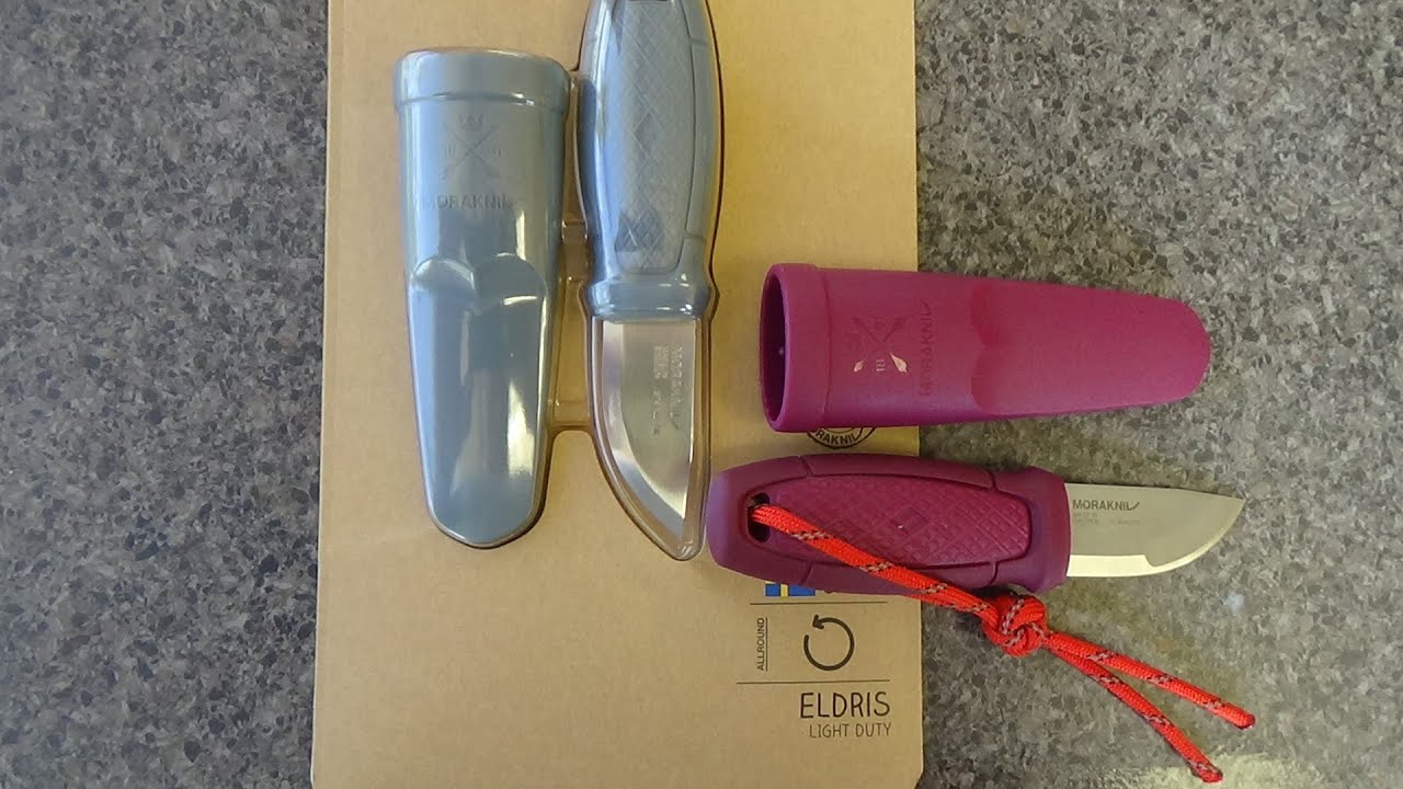 Mora Eldris Light Duty Knife alongside regular Eldris