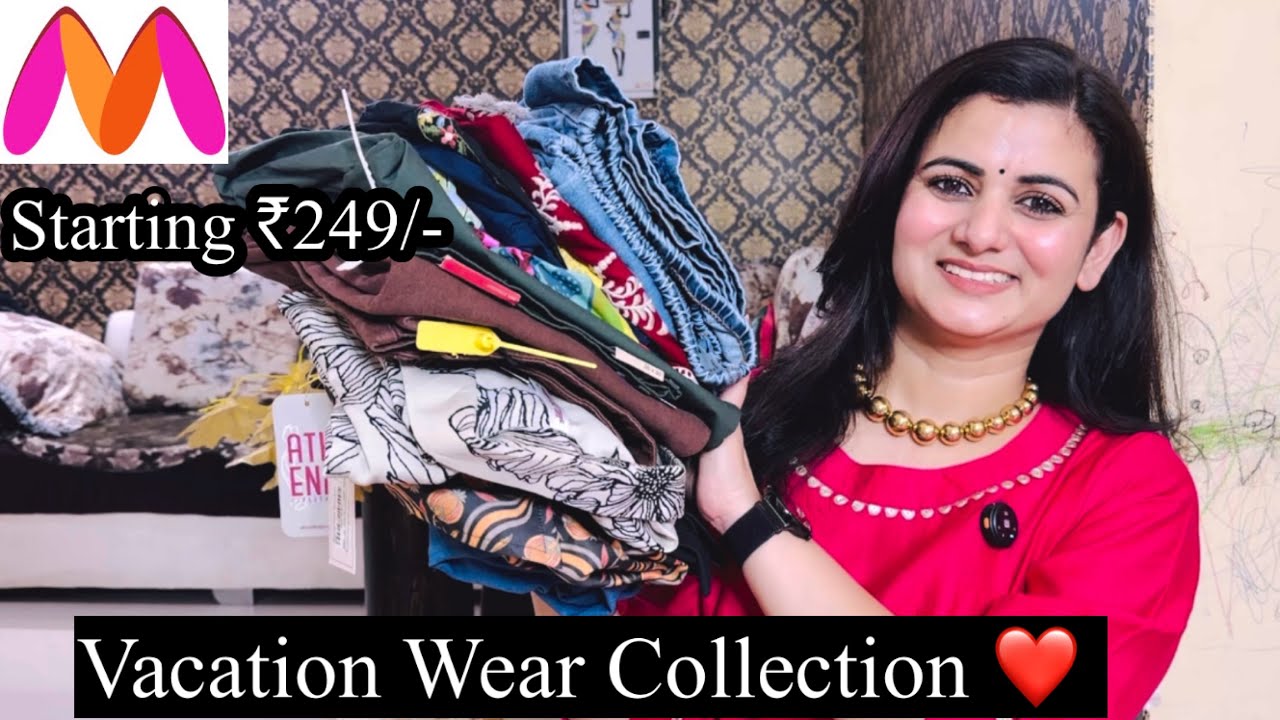 Myntra Vacation Wear Haul, Cotton Shirt, Top, High Waist Jeans, Embroidered Tunic, Formal Trouser