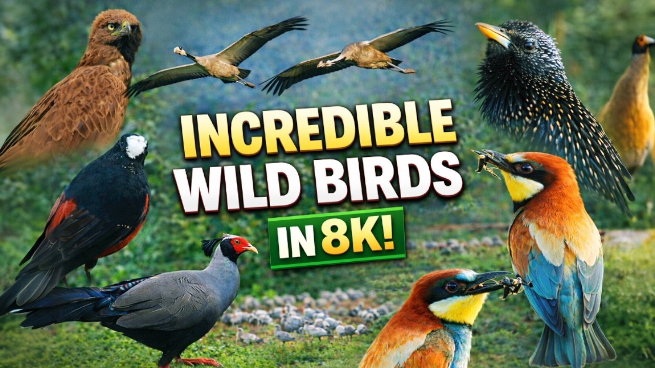 8K Ultra HD Wild Birds Cinematic Showcase | Rare & Colorful Nature Wildlife Moments