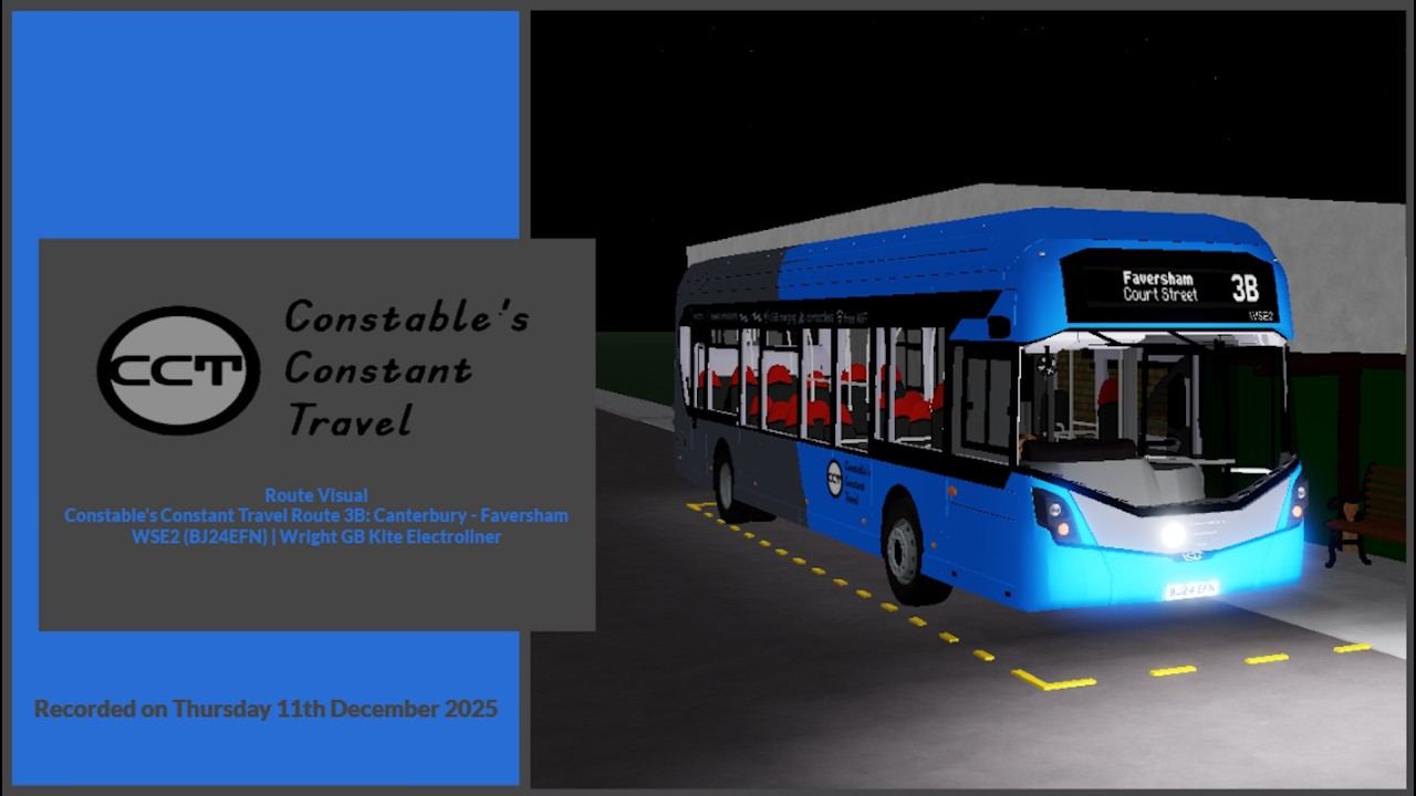 Route Visual | Constable's Constant Travel Route 3B: Canterbury - Faversham | WSE2 (BJ24EFN)