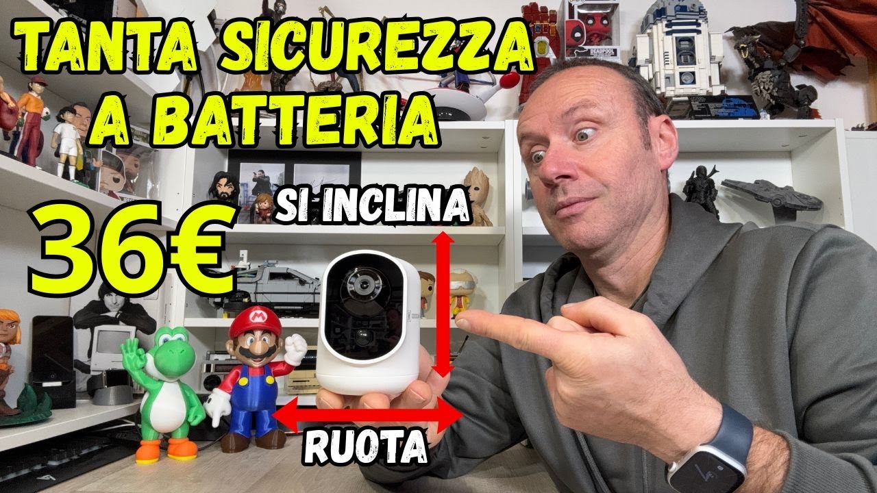 36&euro; COCOCAM 2K Telecamera di Sicurezza WIFI da Interno Senza Fili con Batteria 5200mAh