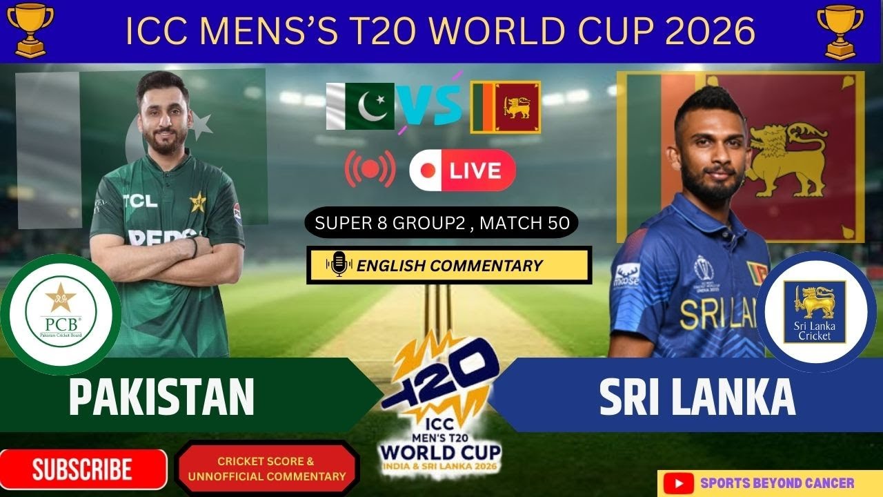 🔴 LIVE: Pakistan vs Sri Lanka | T20 World Cup 2026. Live Scores & Commentary- ENGLISH, PAK VS SRL