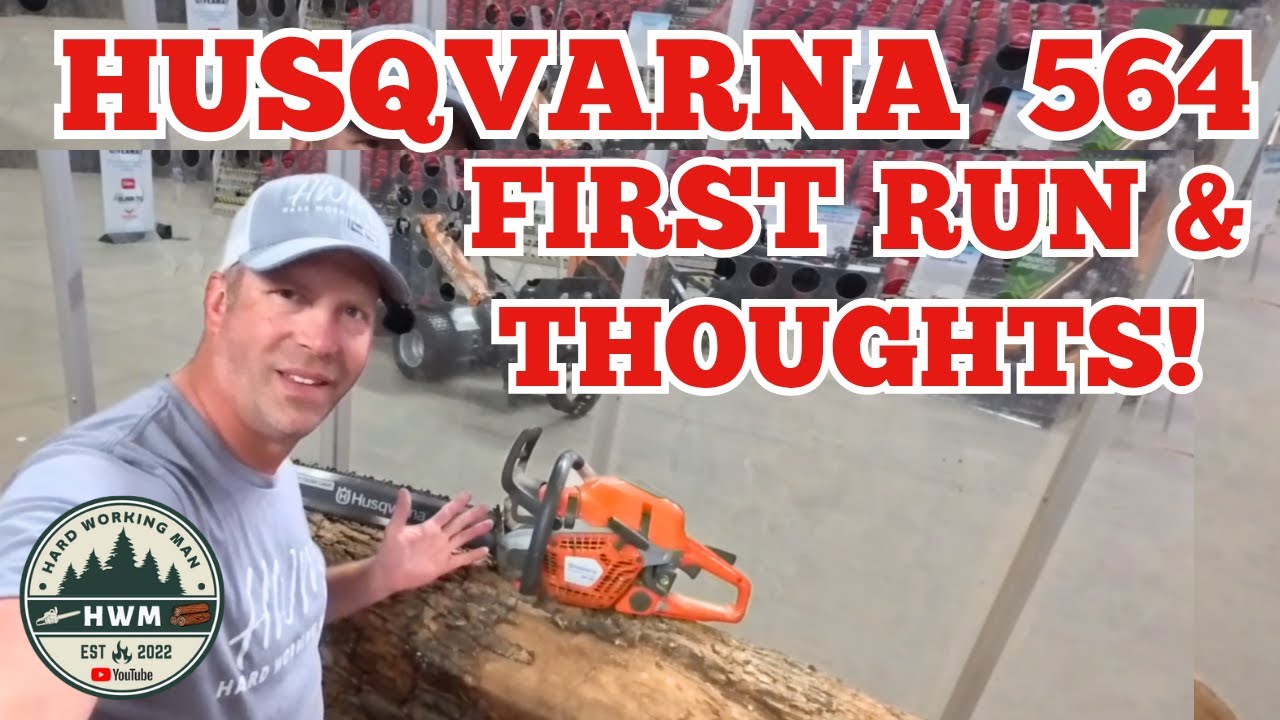 Работаем с бензопилой Husqvarna 564XP с инжектором! Выставка Equip Expo!