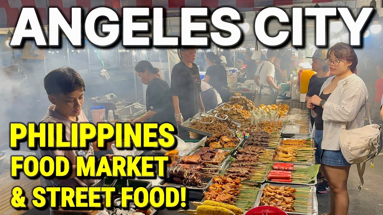 Philippines Food Market & Street Food – ANGELES CITY Night Market & Street Scenes 🇵🇭 Christmas 2025