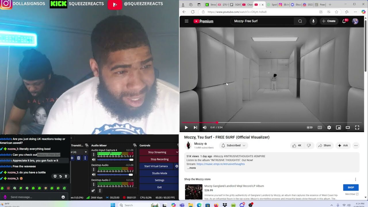 Mozzy, Tsu Surf - FREE SURF (Official Visualizer)Squeeze Reaction