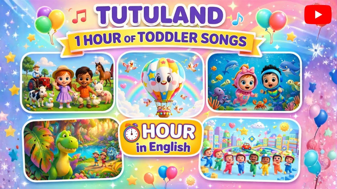 1 Hour of Fun Toddler Songs 🎵 | Baby Music for Kids 0–3 | Learn & Dance | TUTULAND