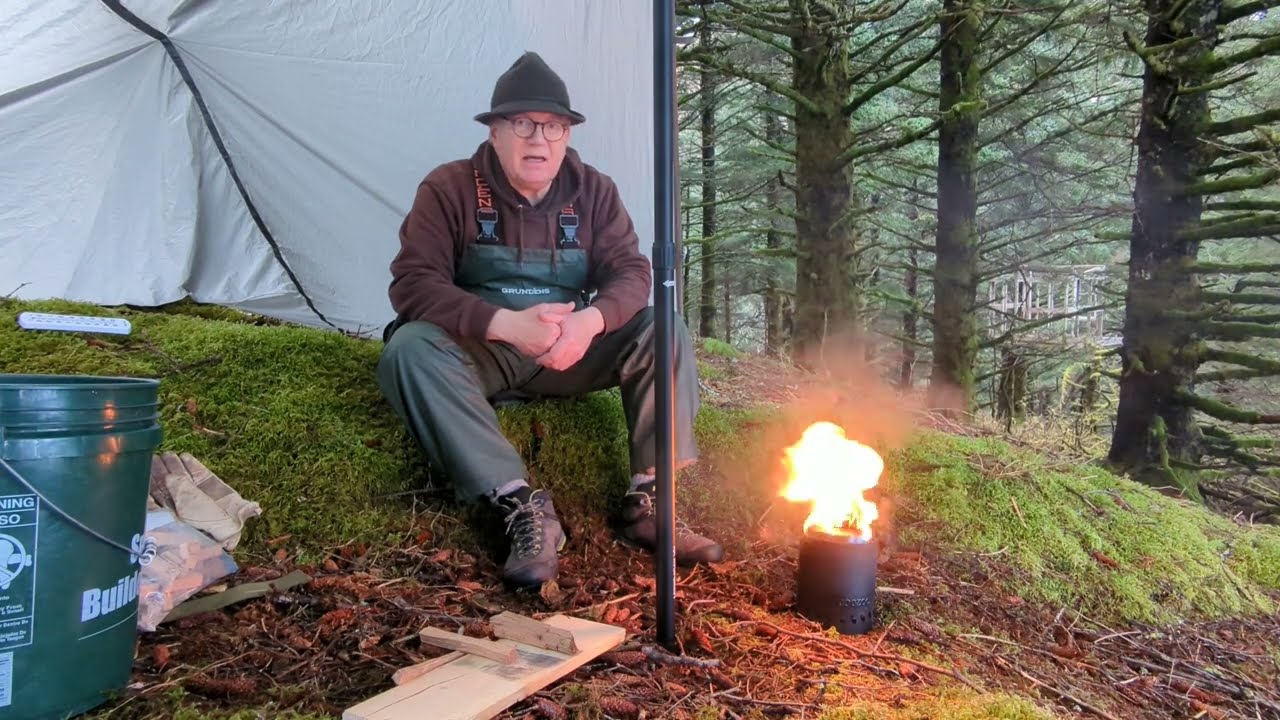 Heating My Tarp with a Solo Stove