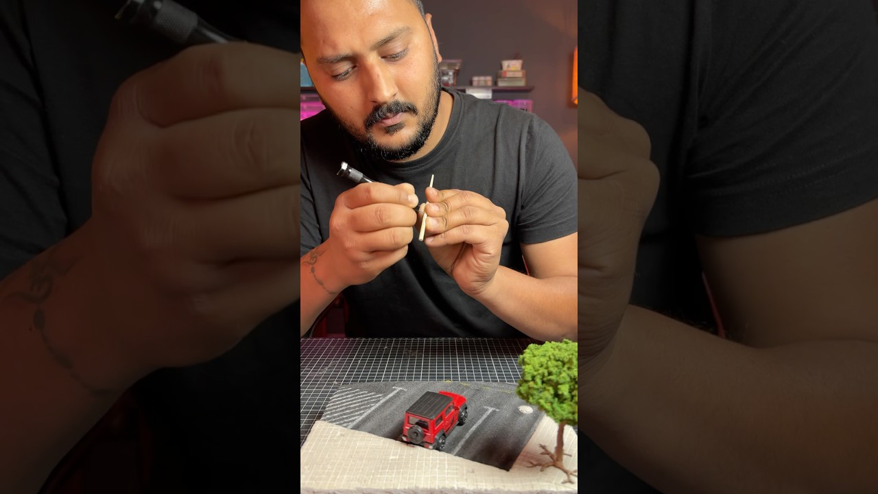 Miniature Street Light with Working LED | DIY Realistic Model
