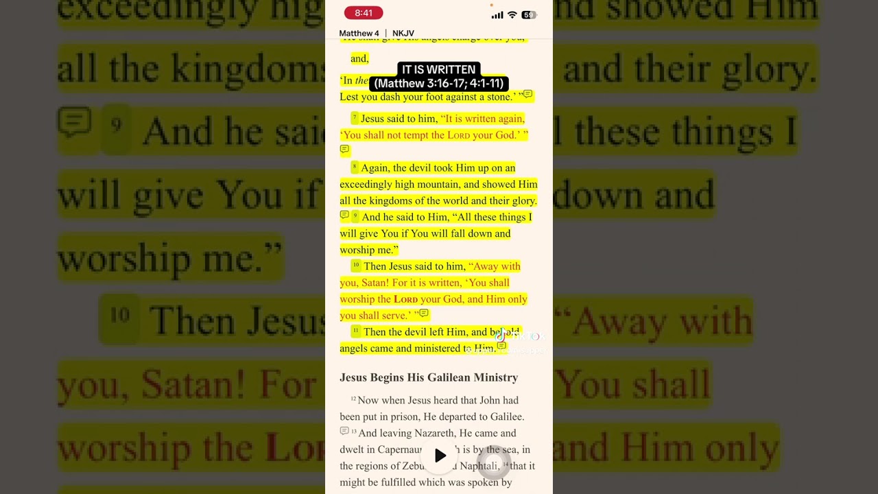 It is Written (Matthew 3:16-17; 4:1-11)
