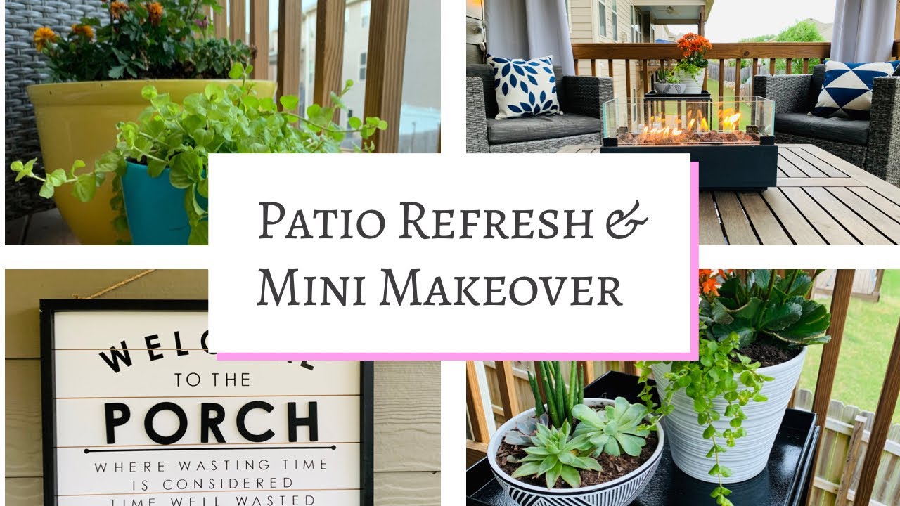 Patio Refresh and Mini Makeover, Budget Friendly with Decor, Paint, Plants & Cleaning