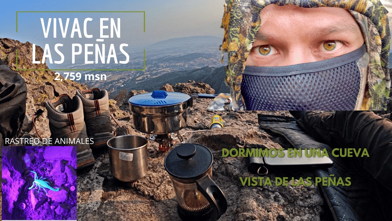 VIVAC inesperado en la montaña: lluvia, fuego, cueva con alacranes, arañas y amanecer en las peñas.