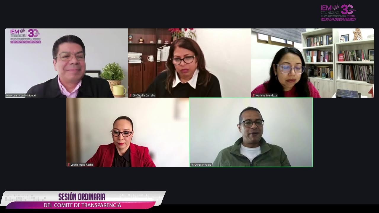 Sesión Ordinaria del Comité de Transparencia (30-01-26)