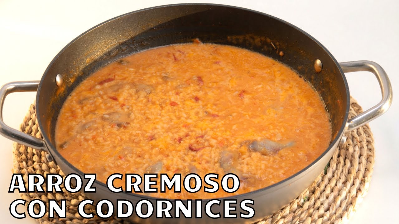 Arroz cremoso con codornices y piquillos