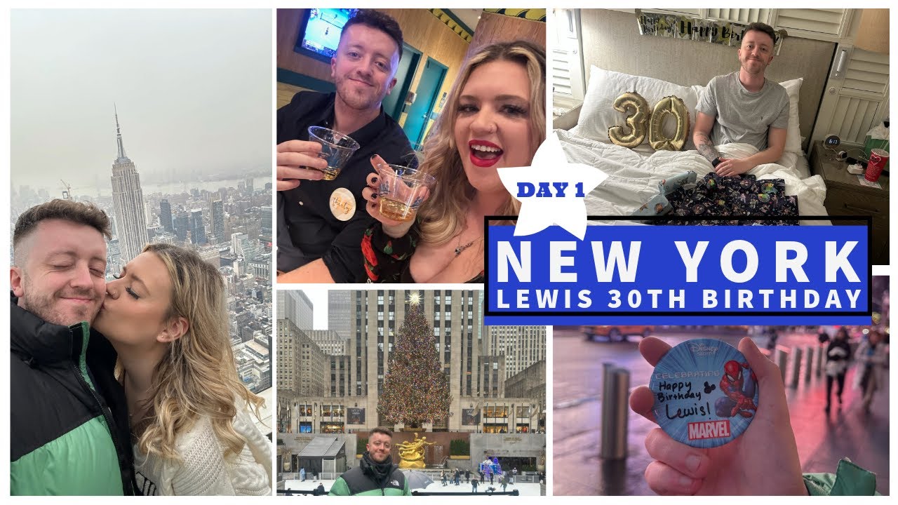 New York Vlog Day 1 | Grand Central, Summit & Rockerfeller Tree | Lewis 30th Birthday | January 2025