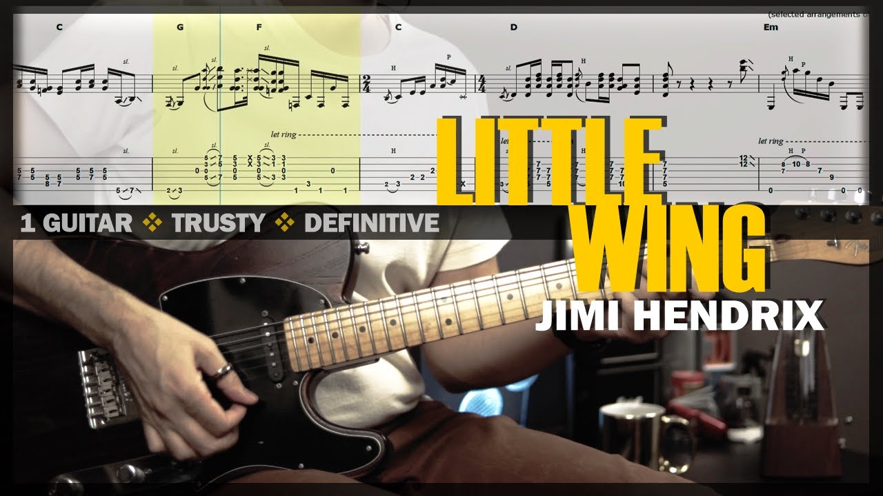 Little Wing | Guitar Cover Tab | Guitar Solo Lesson | Backing Track with Vocals 🎸 JIMI HENDRIX