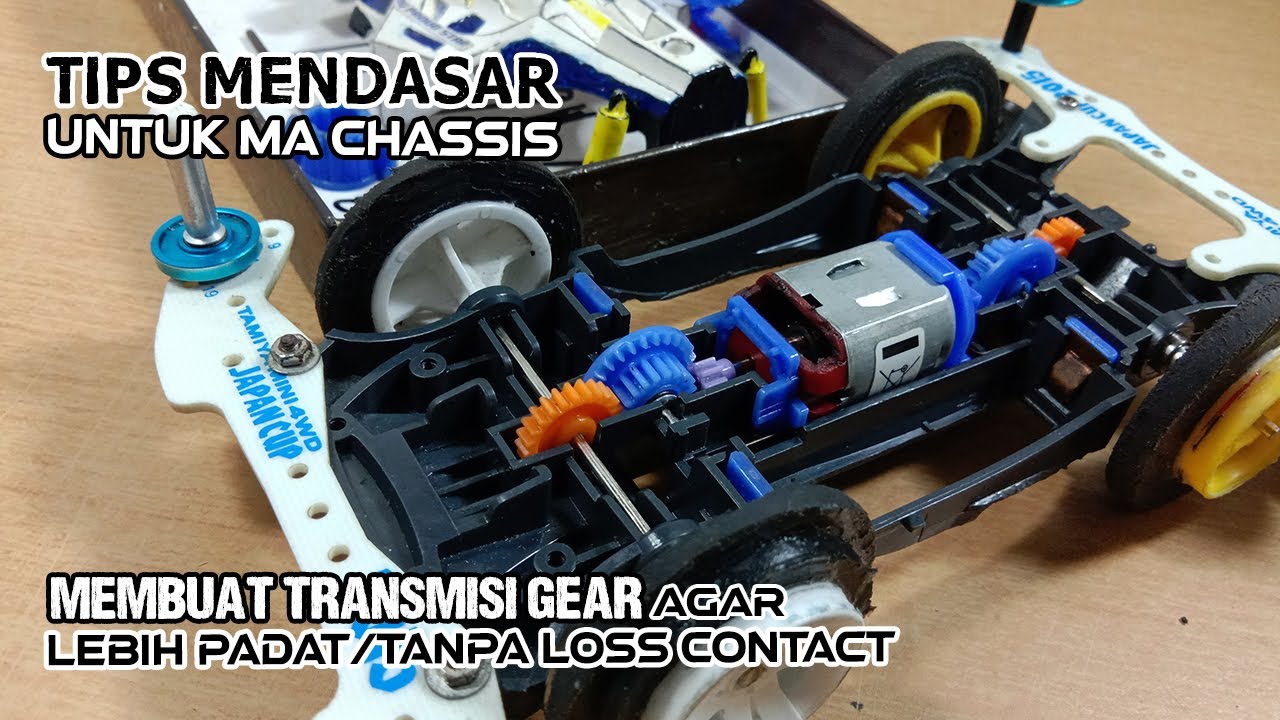 [ミニ四駆 ] Teknik Dasar Transmisi Gear Padat MA Chassis (Low Budget) #83