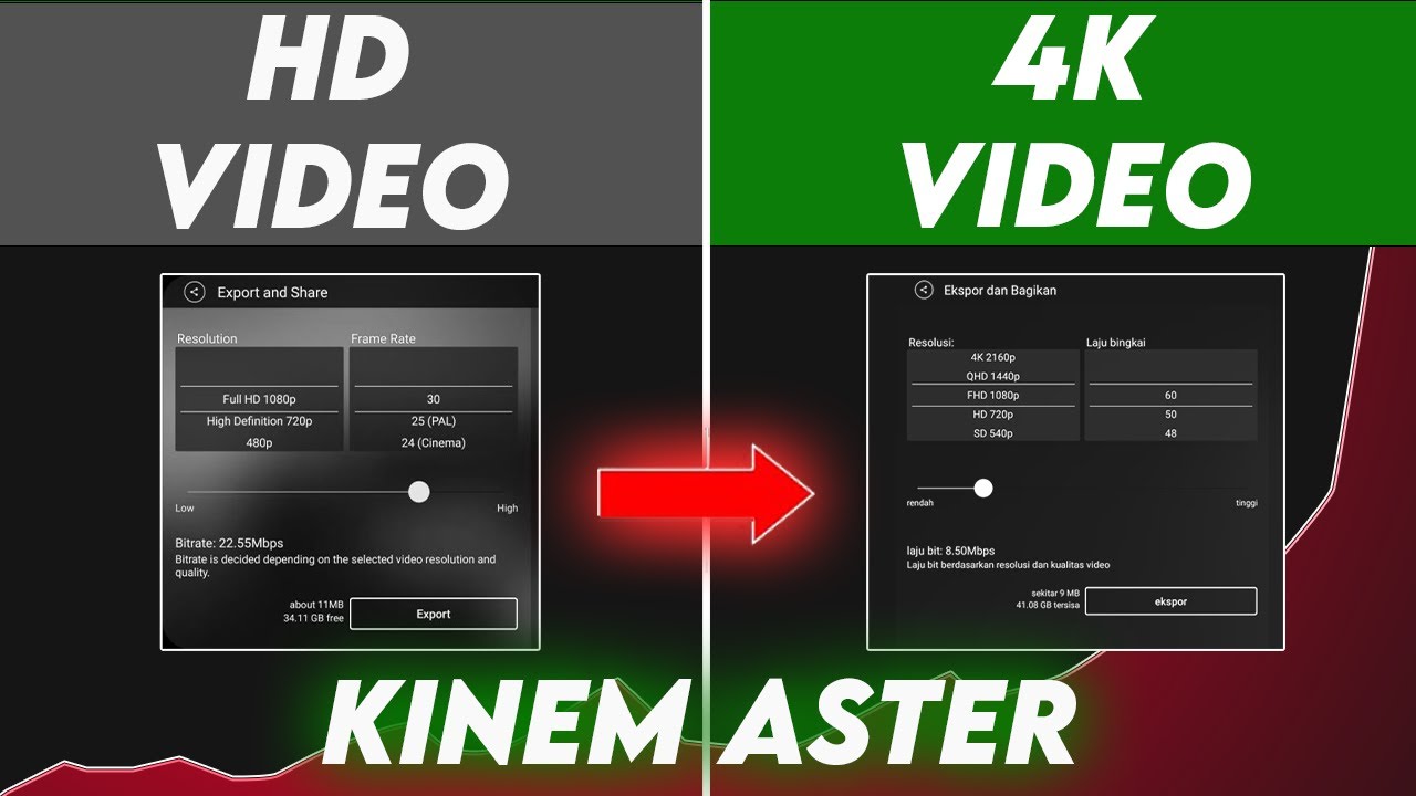 How To Export HD Video to 4k in Kinemaster For YouTube 2024