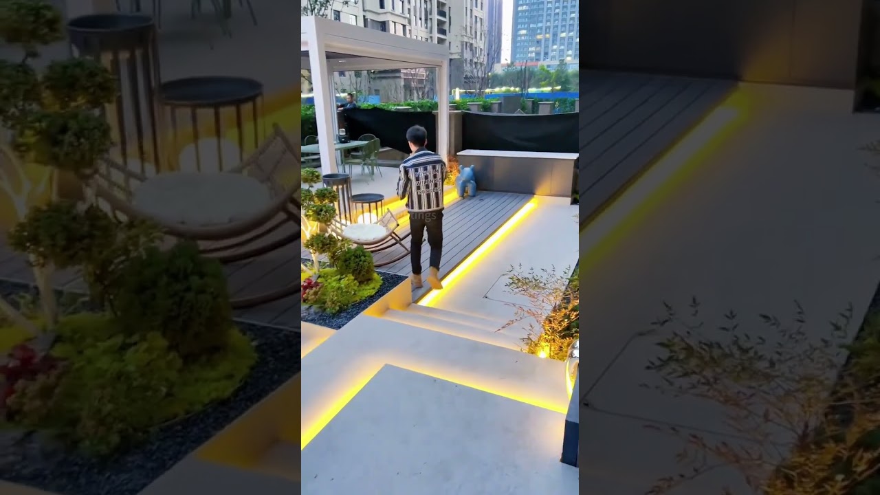 Outdoor waterproof floor light installation.#lamp