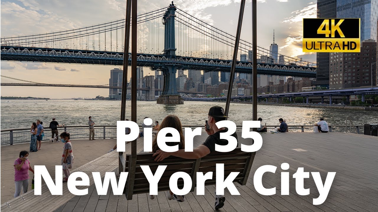 New York's Secret Spot Pier 35 | Fun Swings in NYC. | 4K