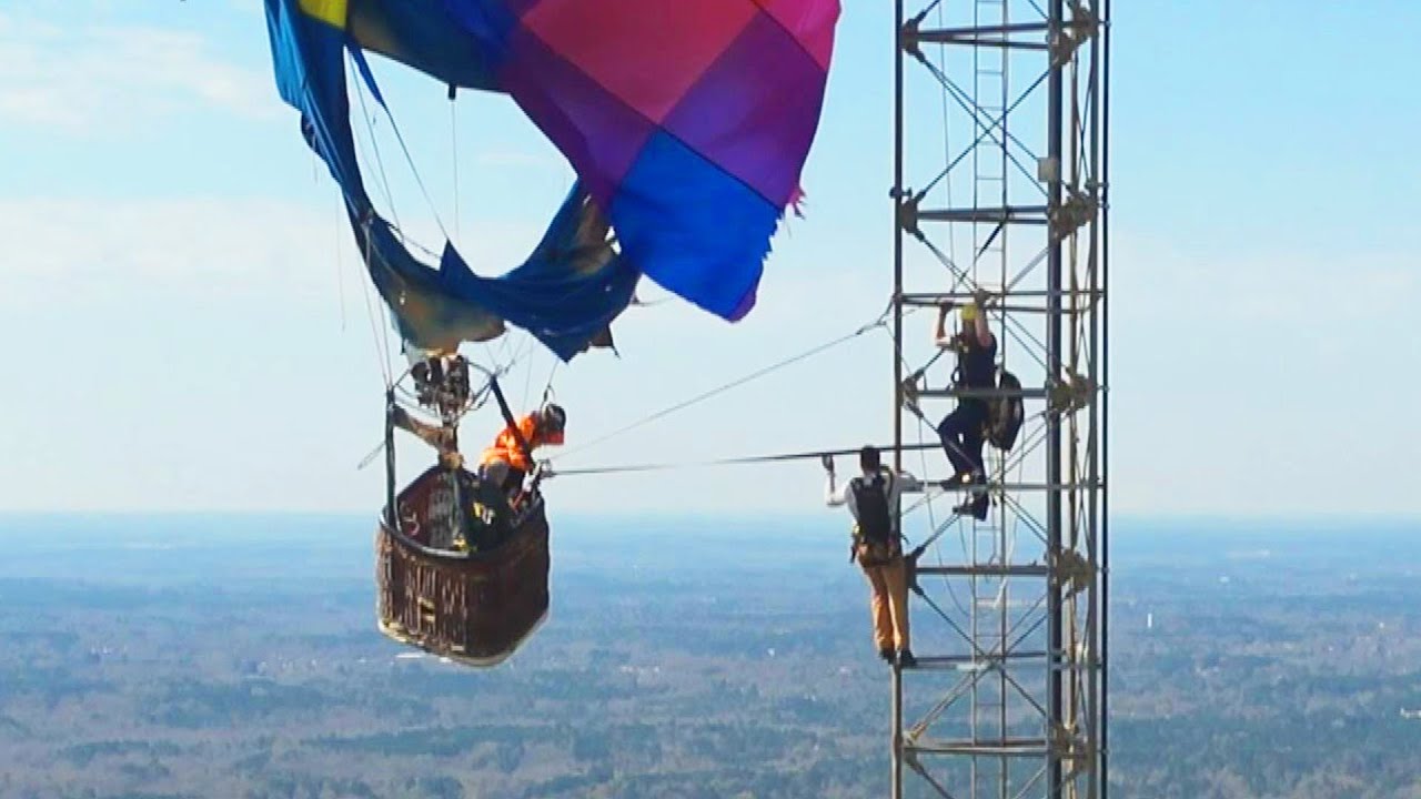 2 Rescued After Hot Air Balloon Crashes Into Cell Phone Tower
