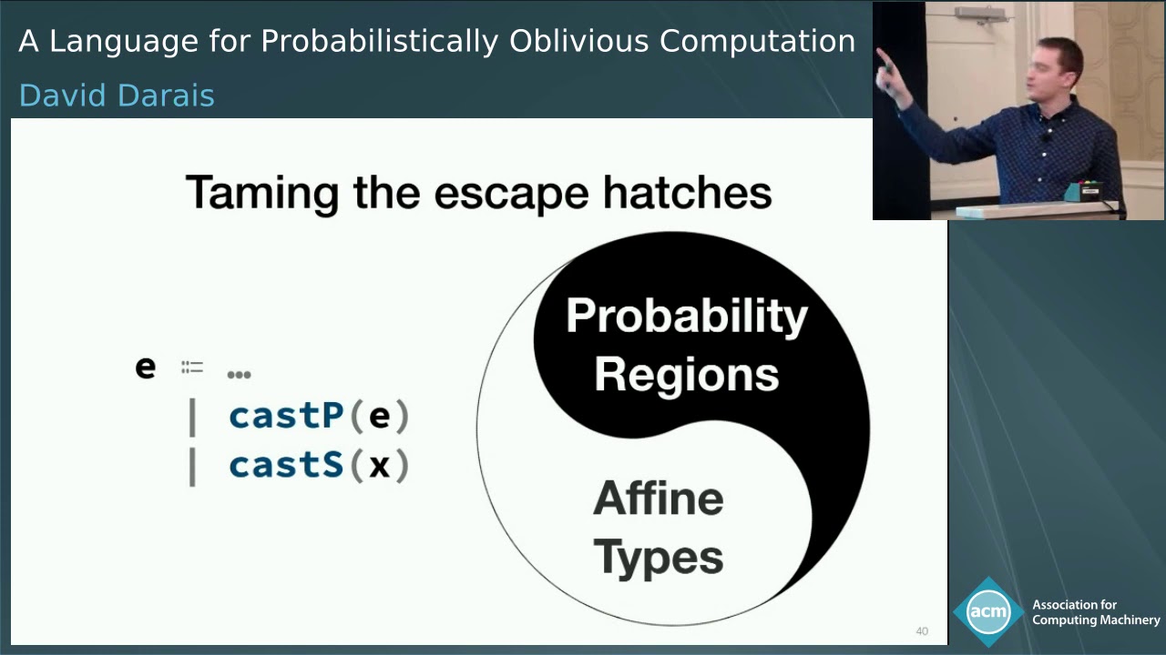 A Language for Probabilistically Oblivious Computation