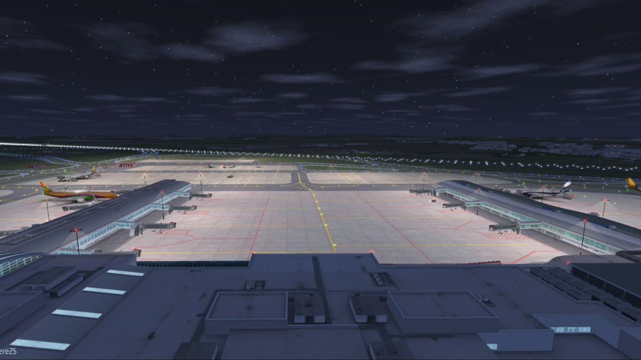 Night Gameplay at PRG Airport | World of Airports Gameplay 
