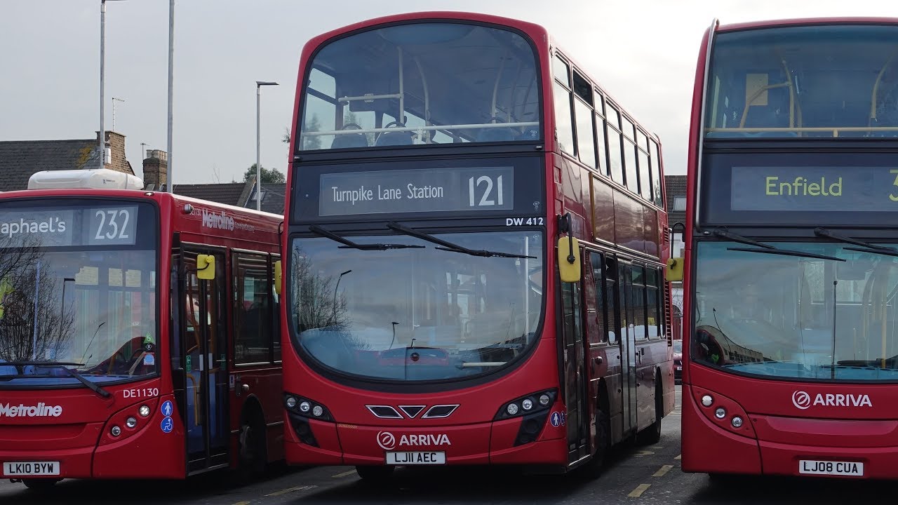London Buses - Route 121 - Oakwood Station to Enfield Island Village - On Diversion