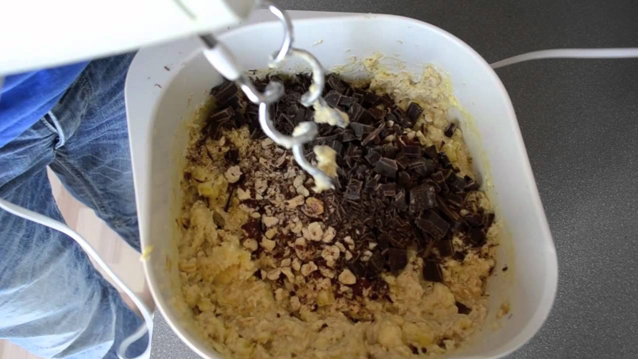 Banankage med chokolade (svampet)