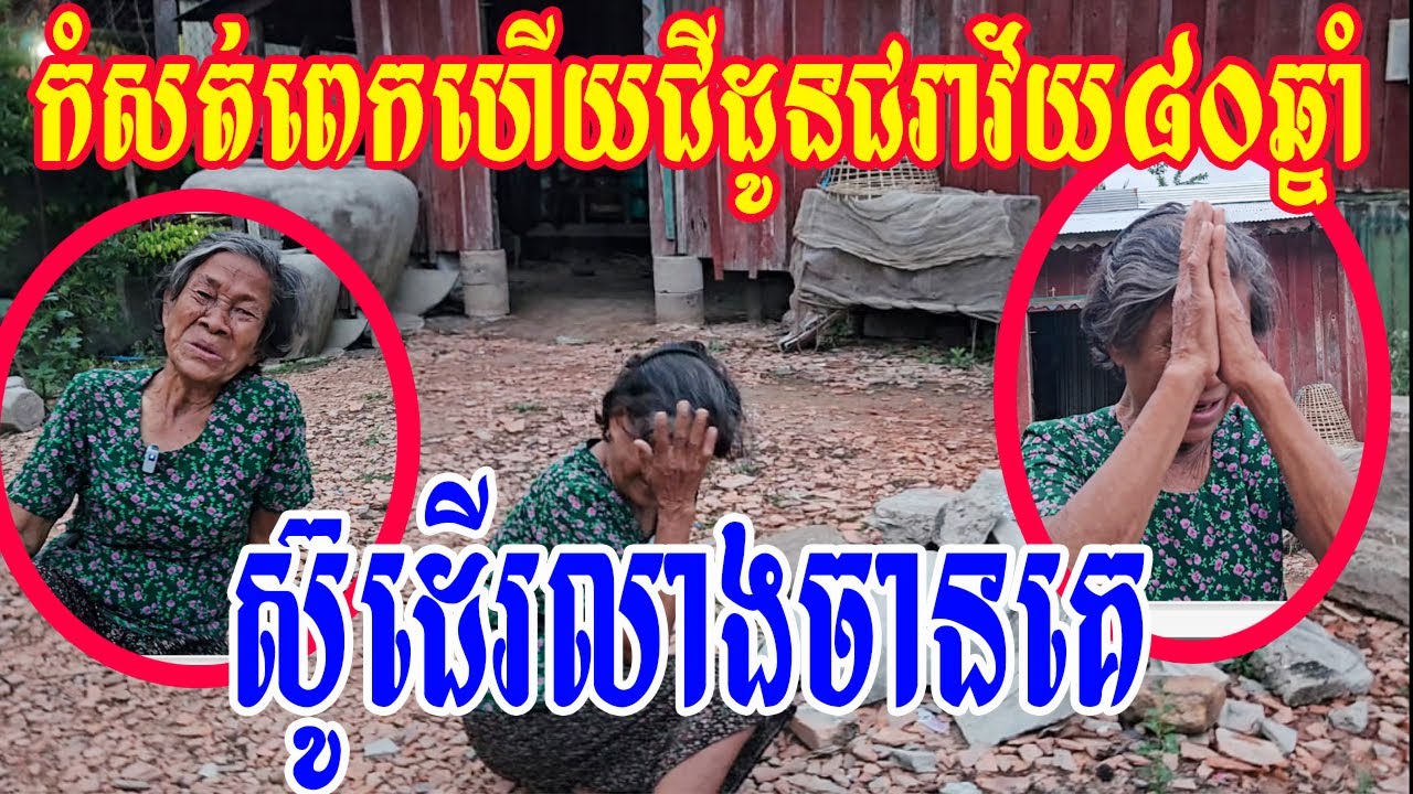 កំសត់ពេកហើយជីដូនជរាវ័យ៨០ឆ្នាំស៊ូដើរលាងចានគេ