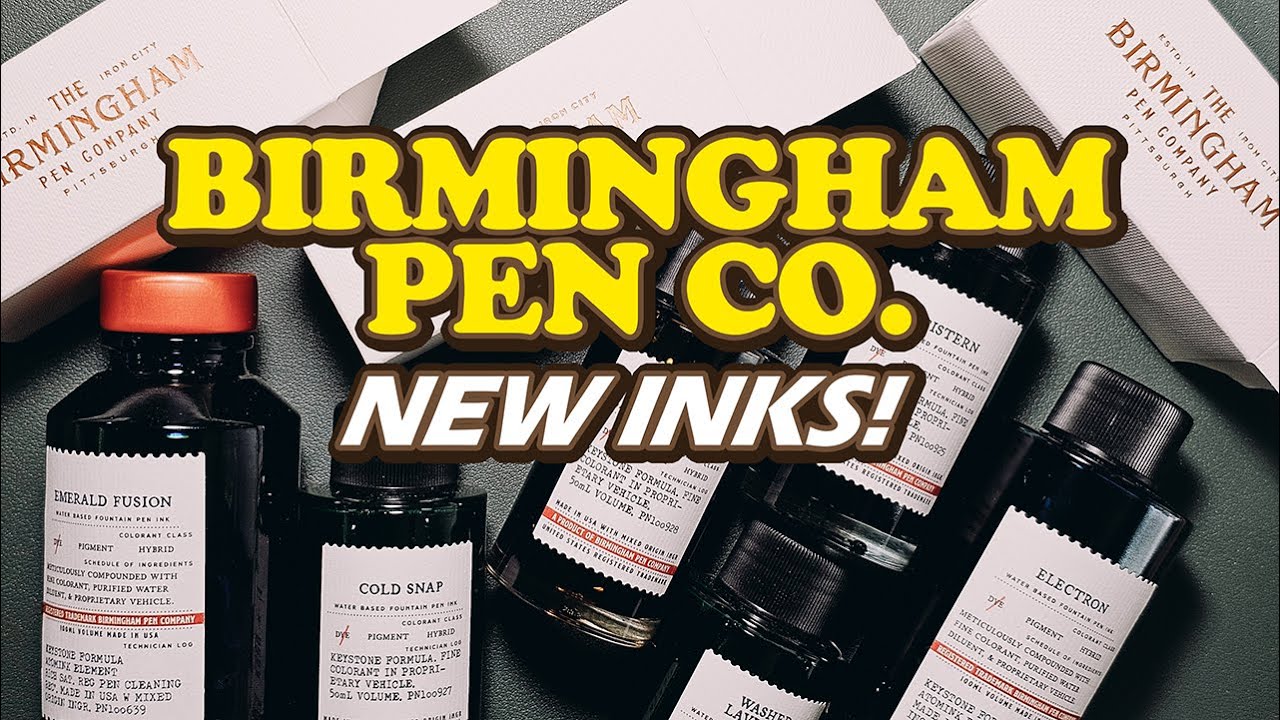 Swatching Birmingham Pen Co. New Fountain Pen Inks