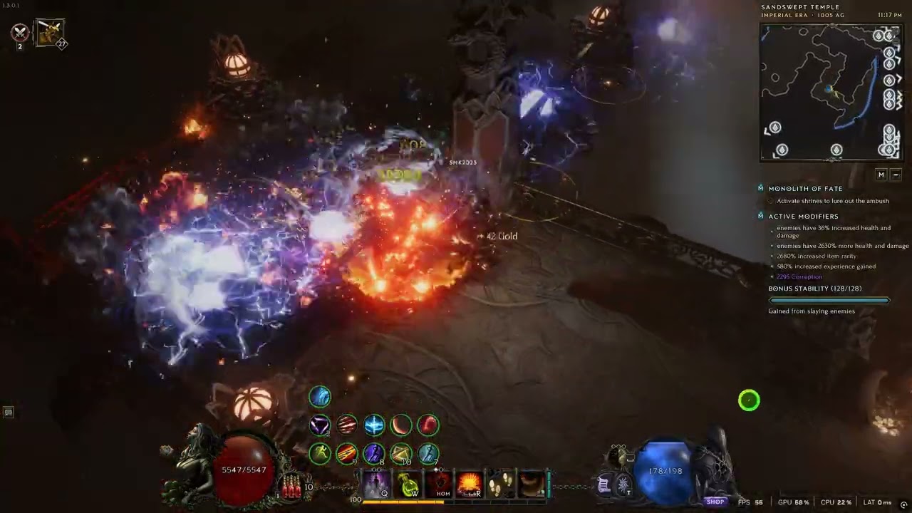 Last Epoch 1.3 Fire Flask Marksman 2000c Showcase/Wildfire testing