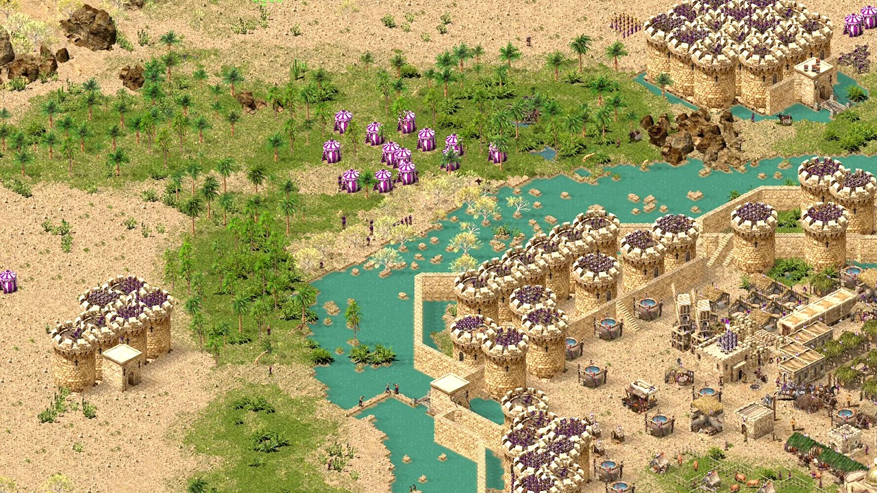 Stronghold Crusader Definitive Edition - 4P FFA BOULDER STORM | Multiplayer Gameplay (PC/UHD)