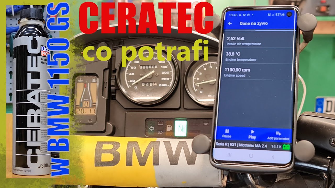 Ceratec - jak działa - prosty dowód na poprawienie sprawności silnika  w BMW R1150