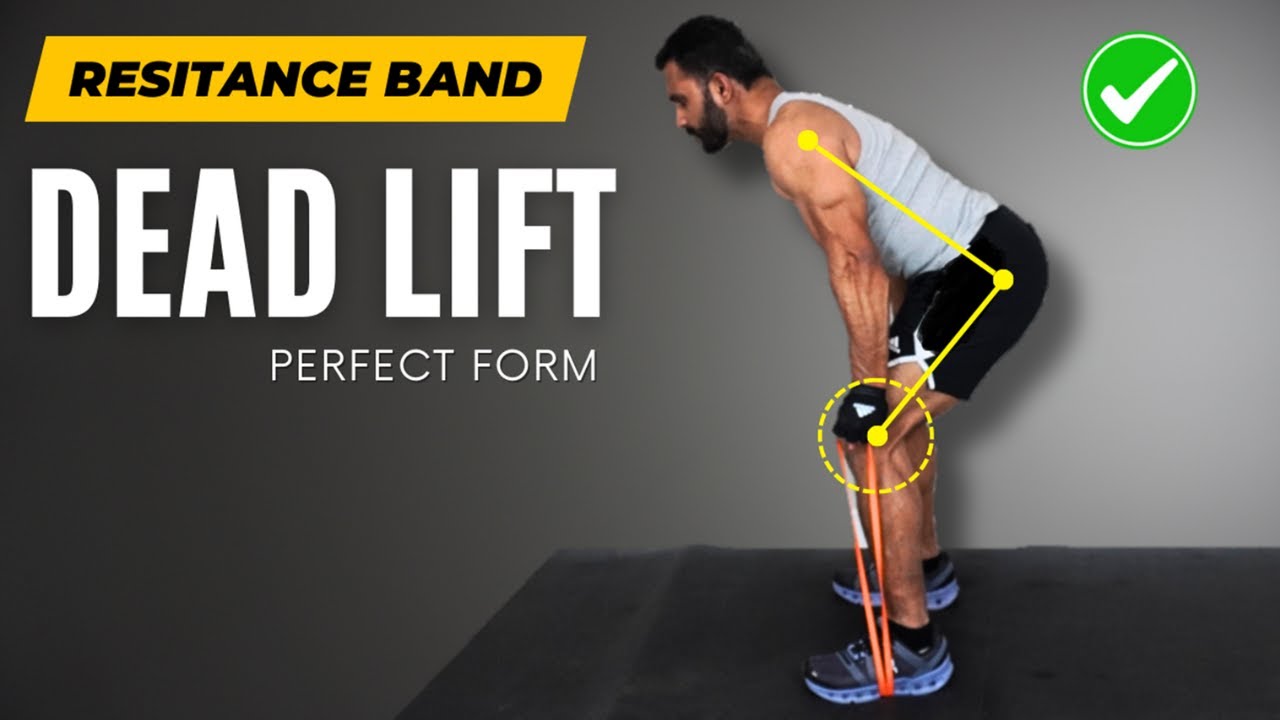 How To Do Deadlift With Resistance Band (Perfect Form) | Lower Back Workout | Fitness My Life