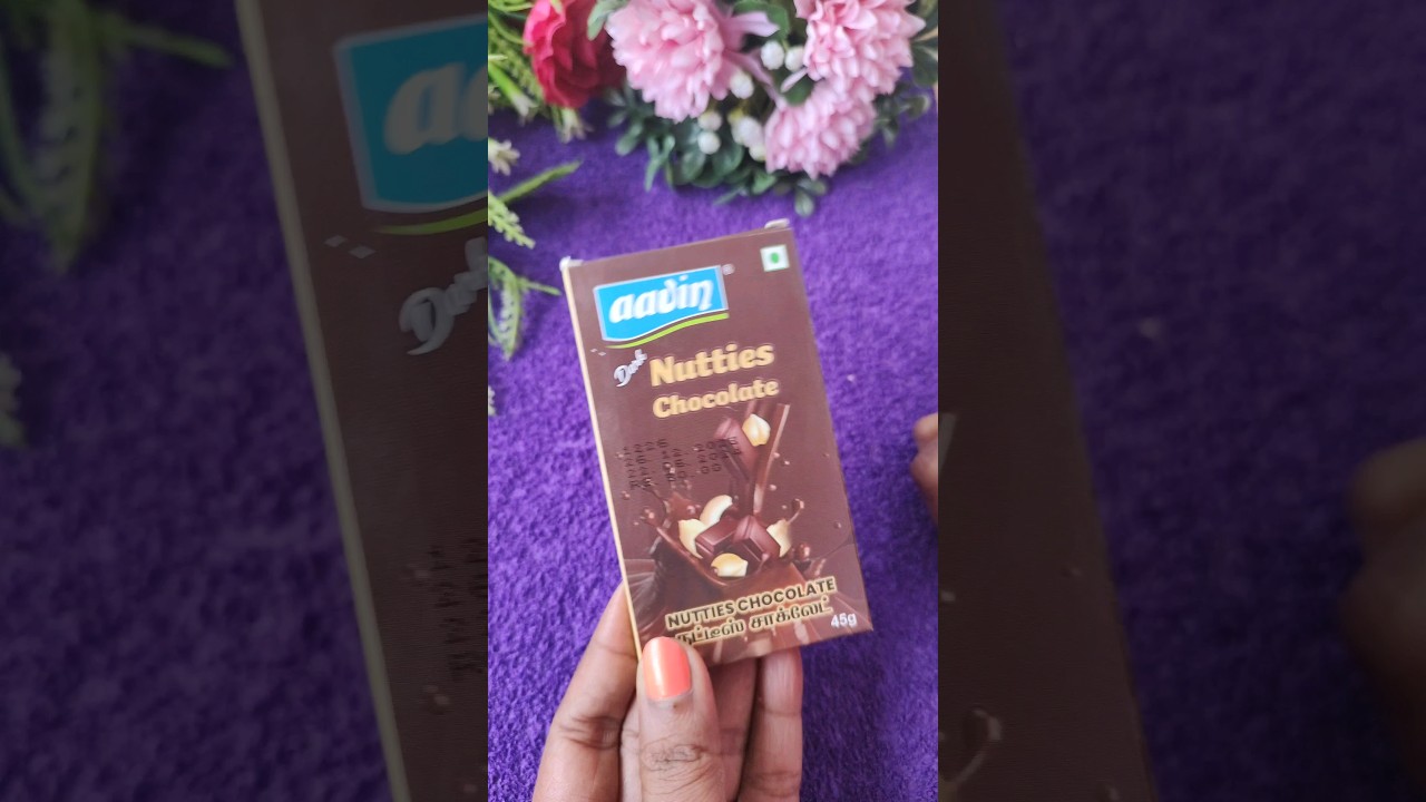 Aavin Nutties Dark Chocolate / Nutties Chocolate / Dark Chocolate #chocolate #shorts #aavin