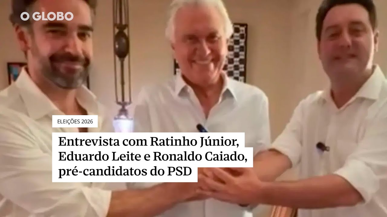Entrevista com Ratinho Júnior,  Eduardo Leite e Ronaldo Caiado, pré-candidatos do PSD