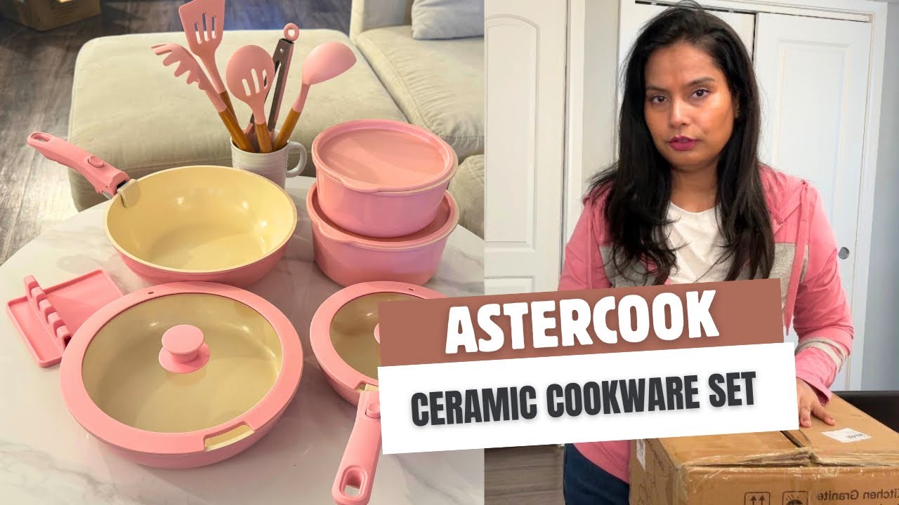 Unboxing & Reviewing Ceramic Cookware Set from ASTERCOOK @AsterCookUSA 