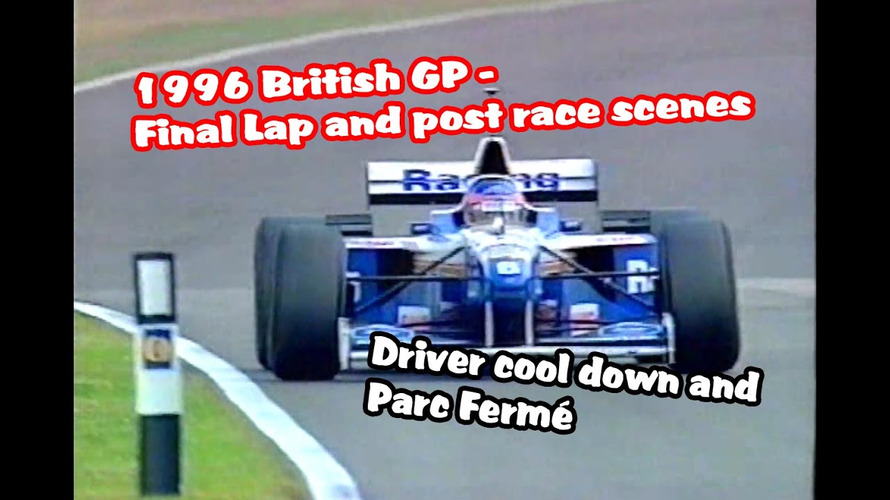 British Grand Prix 1996 - FINAL LAP & Driver Cooldown - Murray Walker Commentates