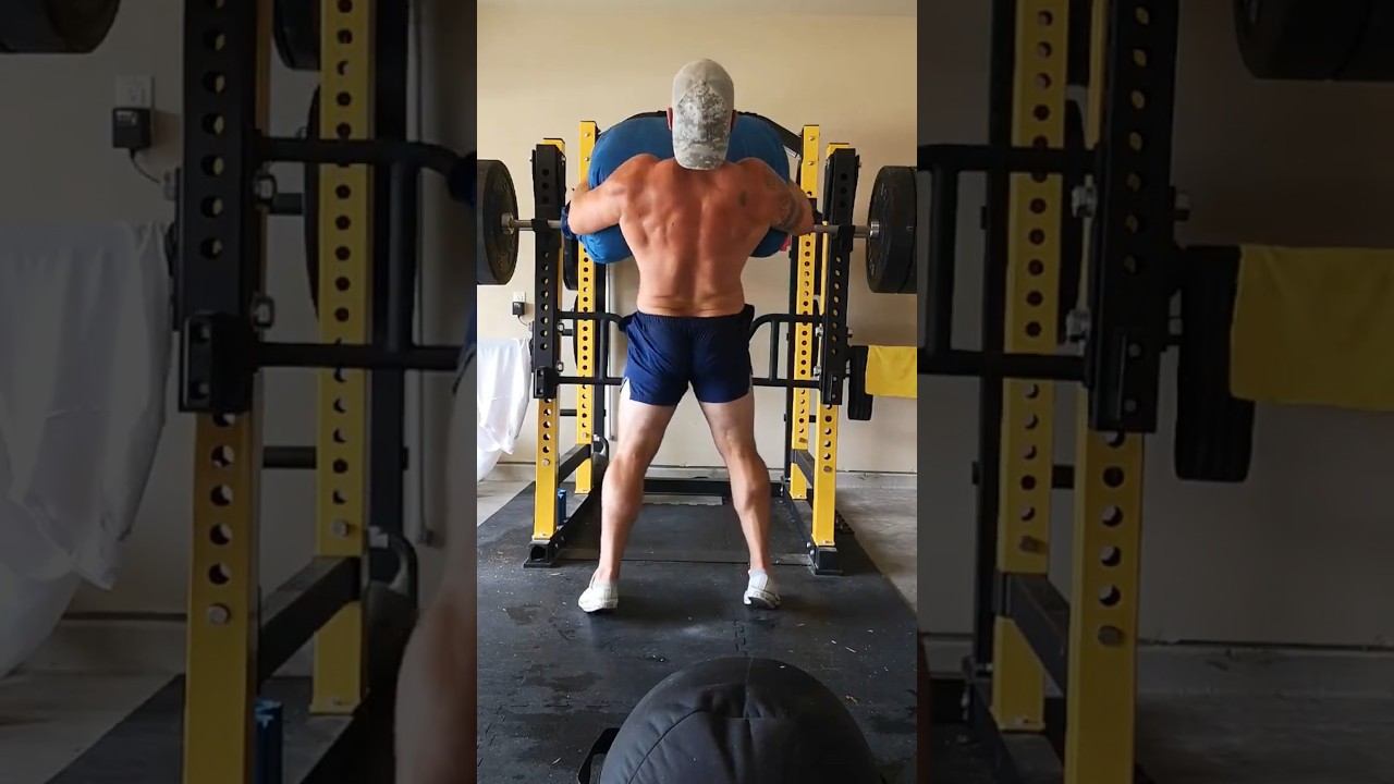 Sandbag over bar #sandbagtraining #strongman #homegym #garagegym