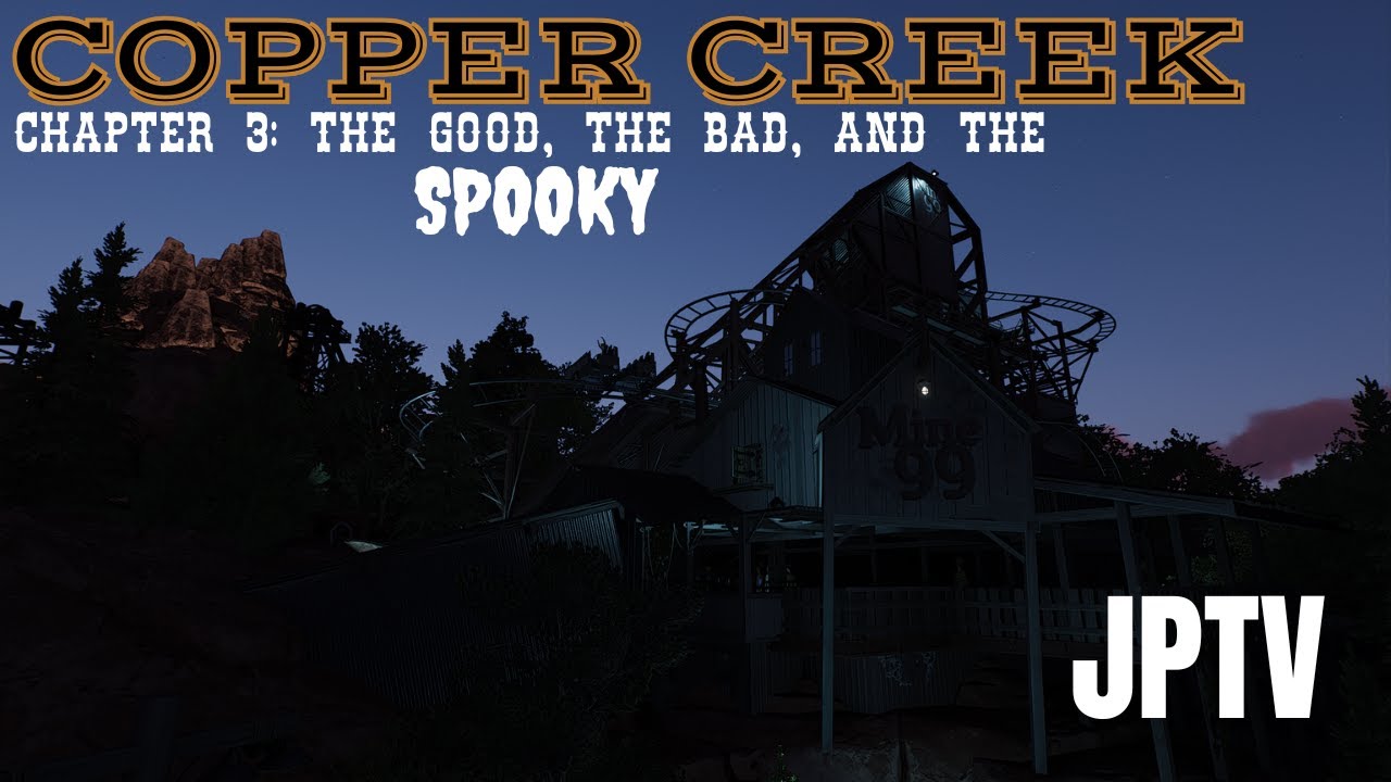 Copper Creek III:  Building a mystery in Planet Coaster 2