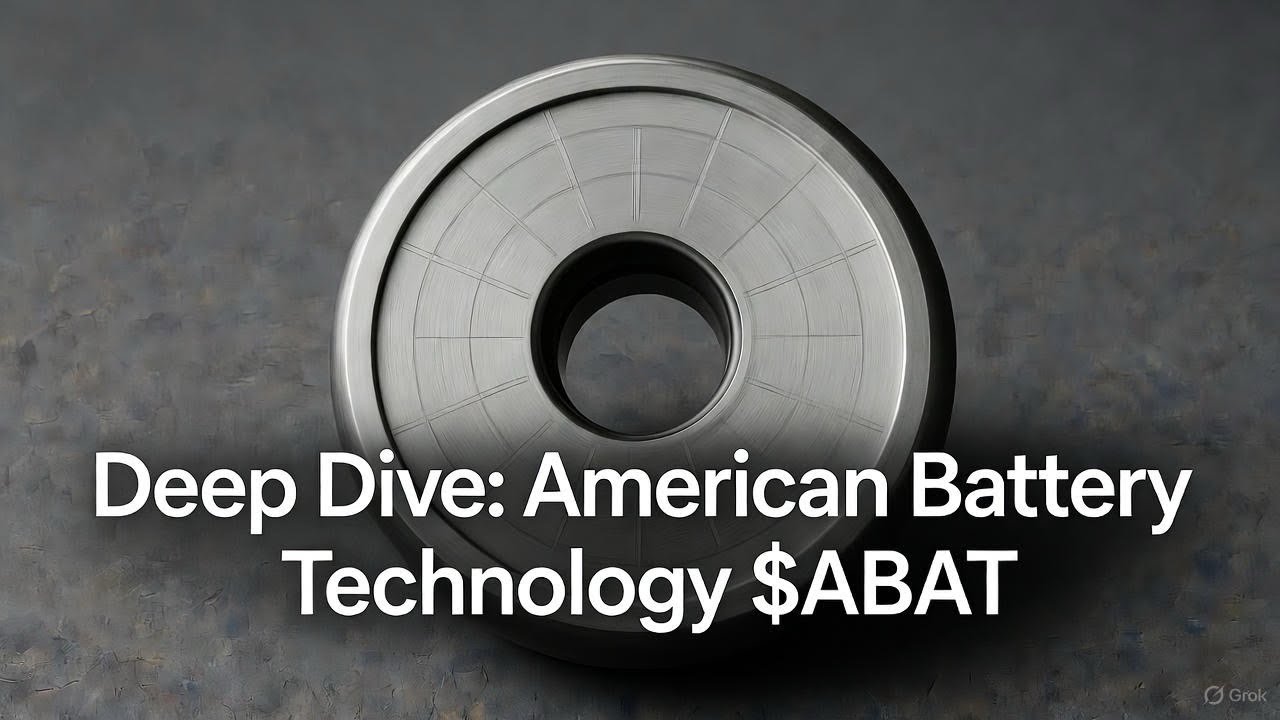 American Battery Technology (ABAT) Deep Dive - Lithium Stock Flying Under the Radar