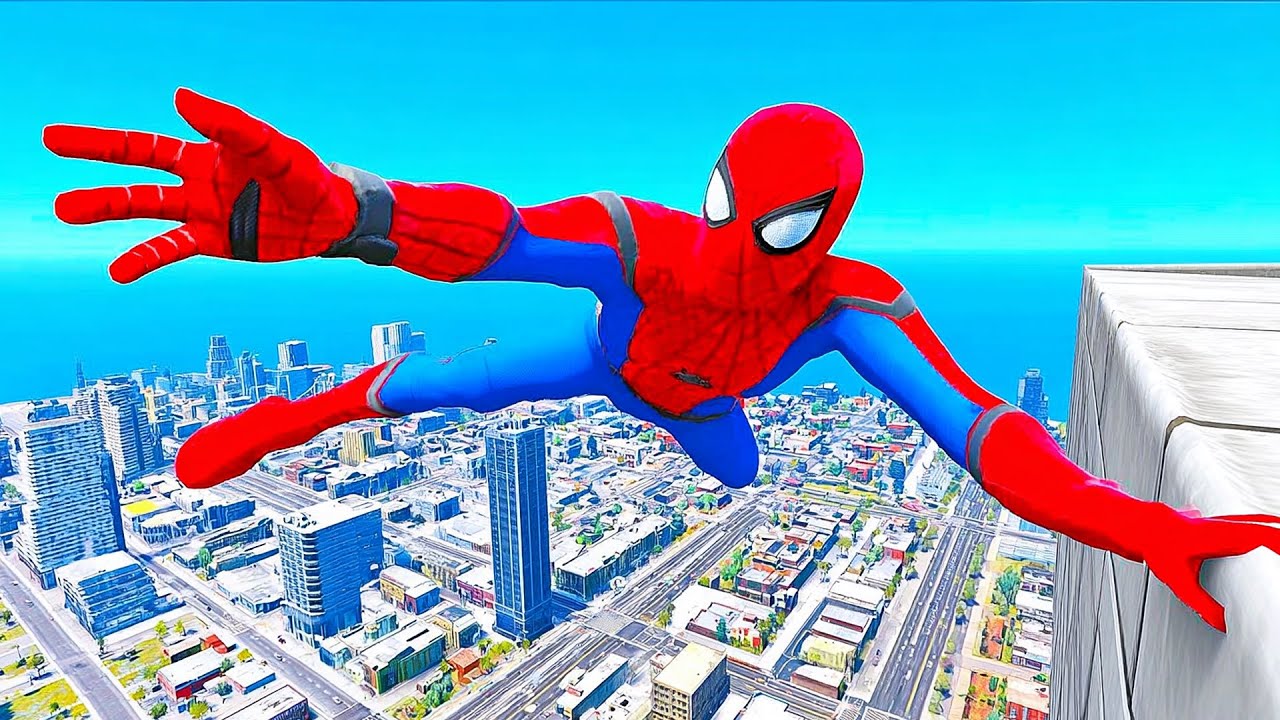 SPIDERMAN WATER FAILS FUNNY/CRAZY MOMENTS #2 (GTA 5 Spider-Man Fails)