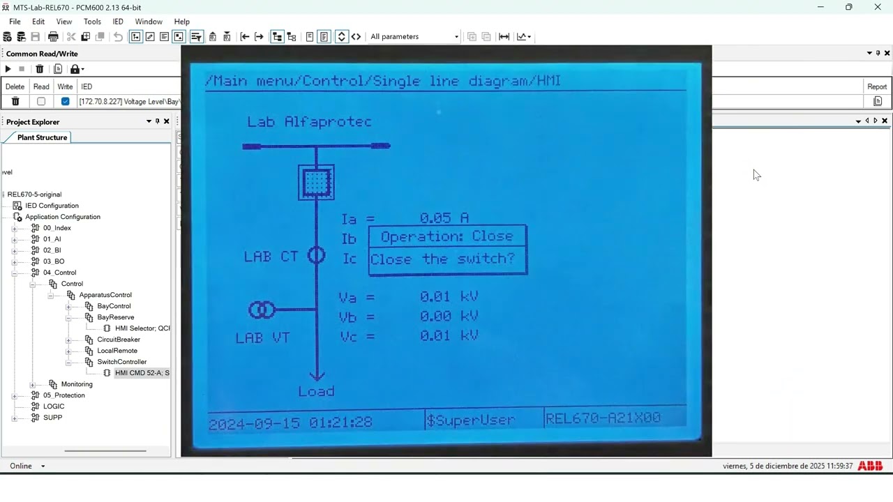 ABB REL670 - 10: Local Circuit Breaker Control (SCSWI)